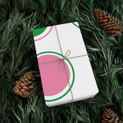 Pink & Green Dots Gift Wrapping Paper
