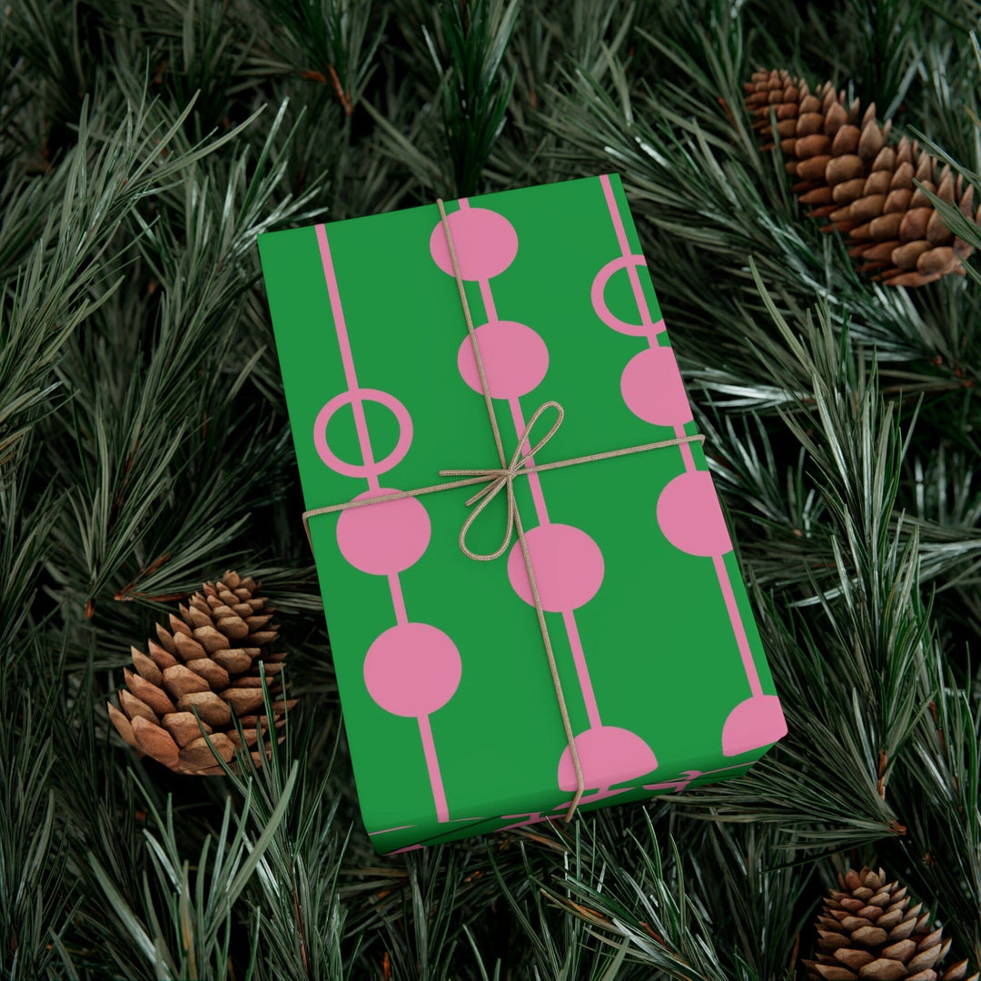 Pink & Green Polka Gift Wrapping Papers