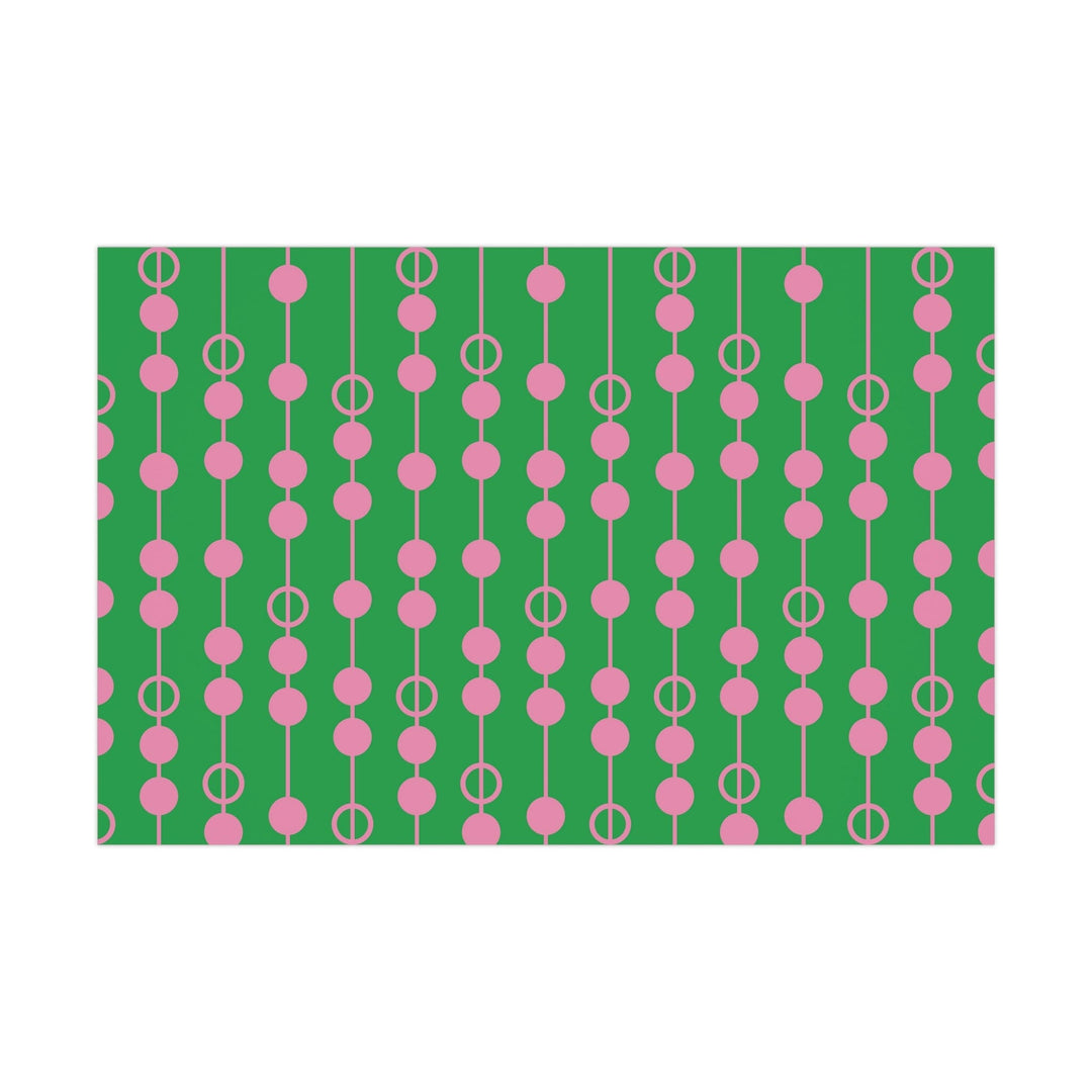 Pink & Green Polka Gift Wrapping Papers