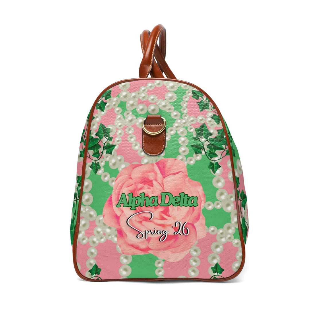 PNK Signature 2 Personalized Pink & Green Waterproof Travel Bag