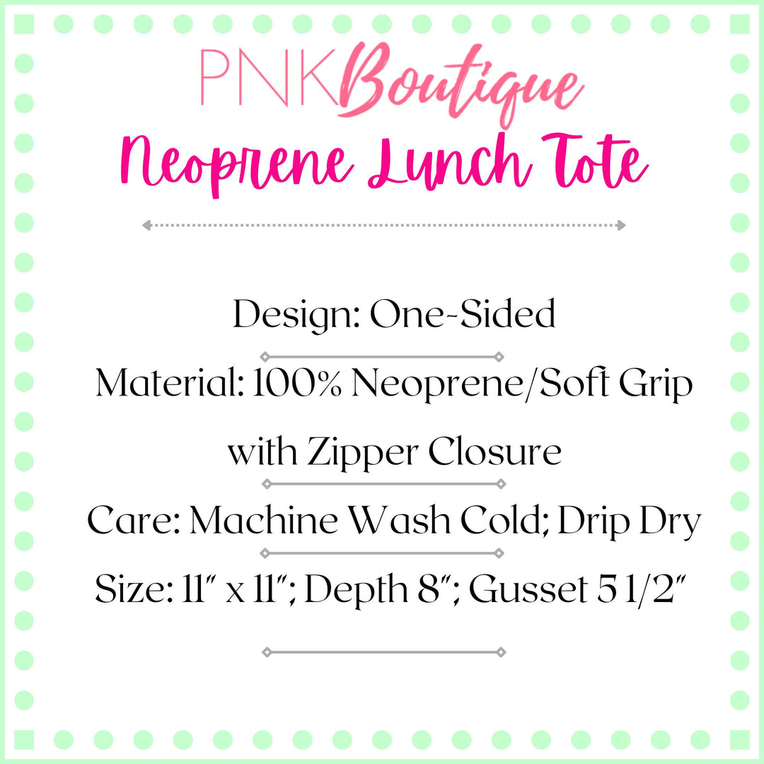 PNK Signature Pink & Green Neoprene Lunch Bag