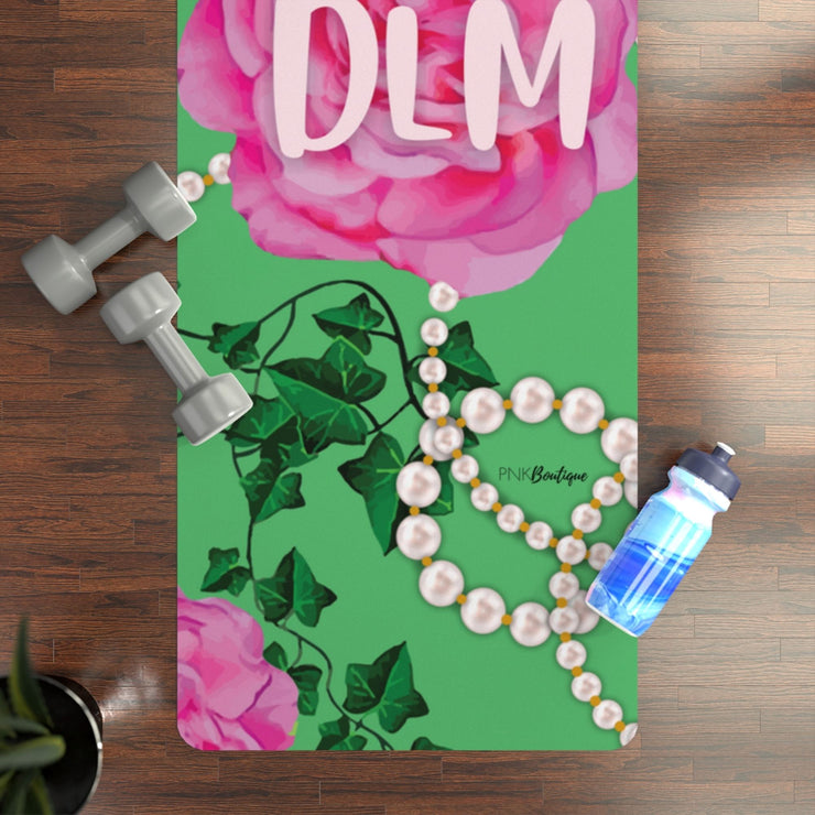 PNK Signature Pink & Green Personalized Rubber Yoga Mat