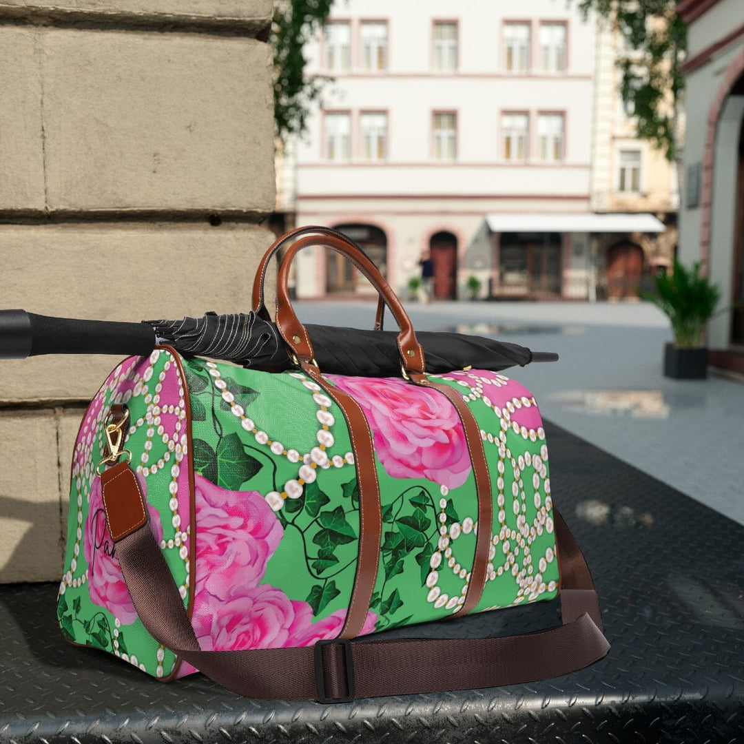 PNK Signature Pink & Green Waterproof Travel Bag