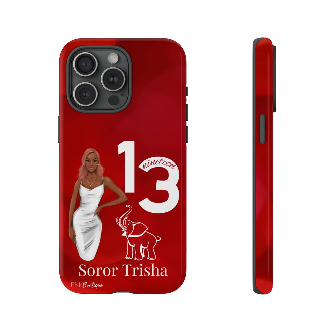 Red and White Personalized Phone Case