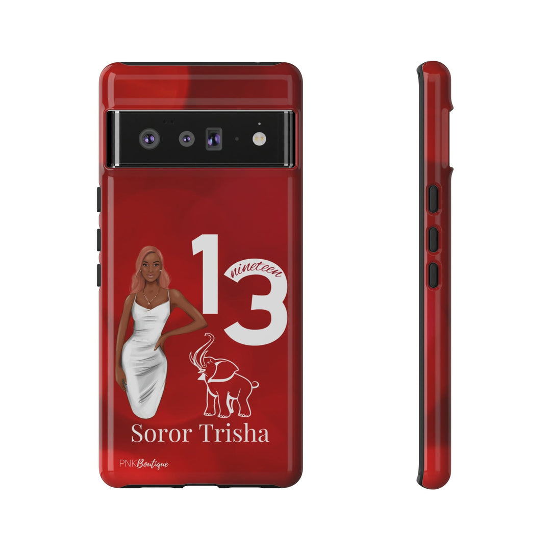 Red and White Personalized Phone Case