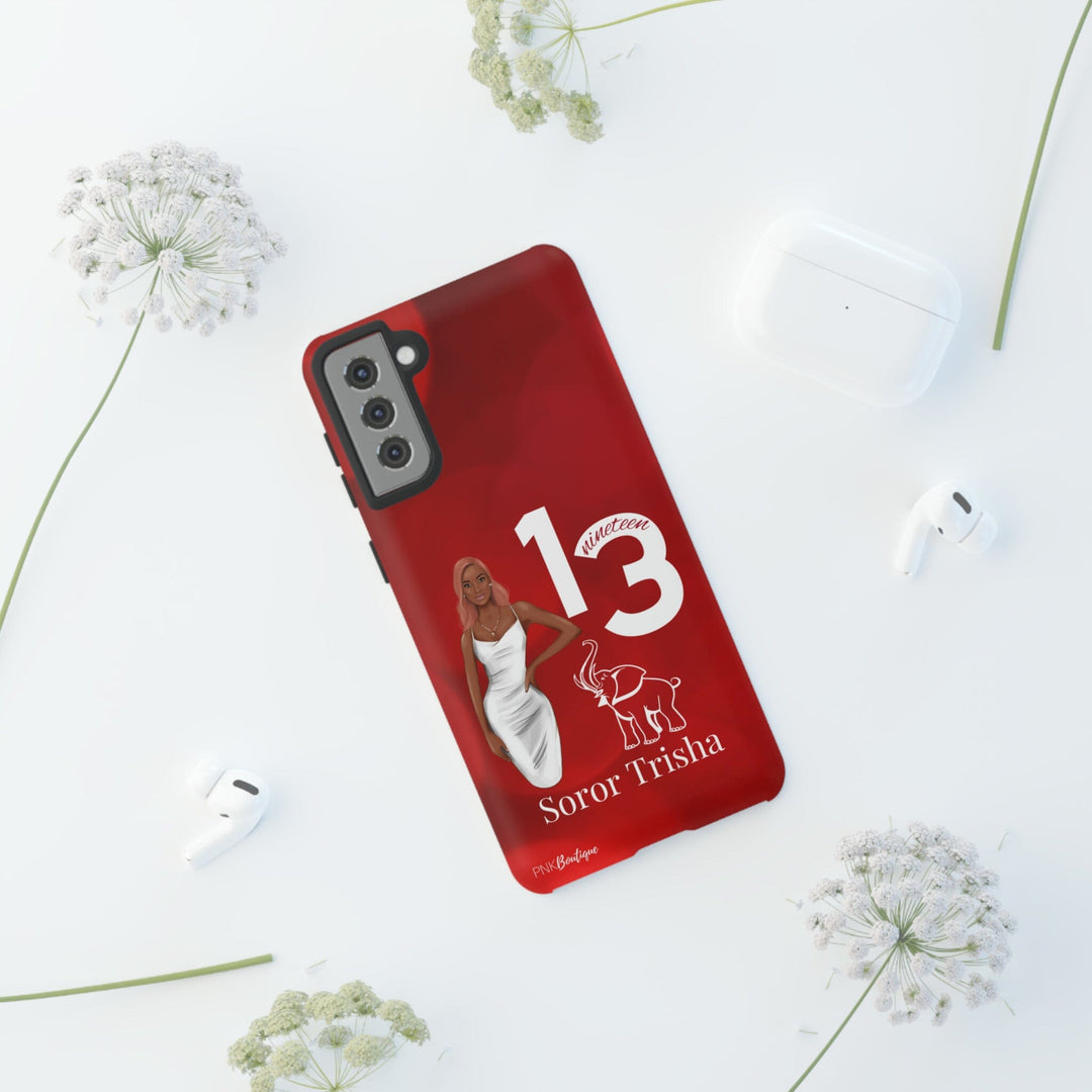 Red and White Personalized Phone Case