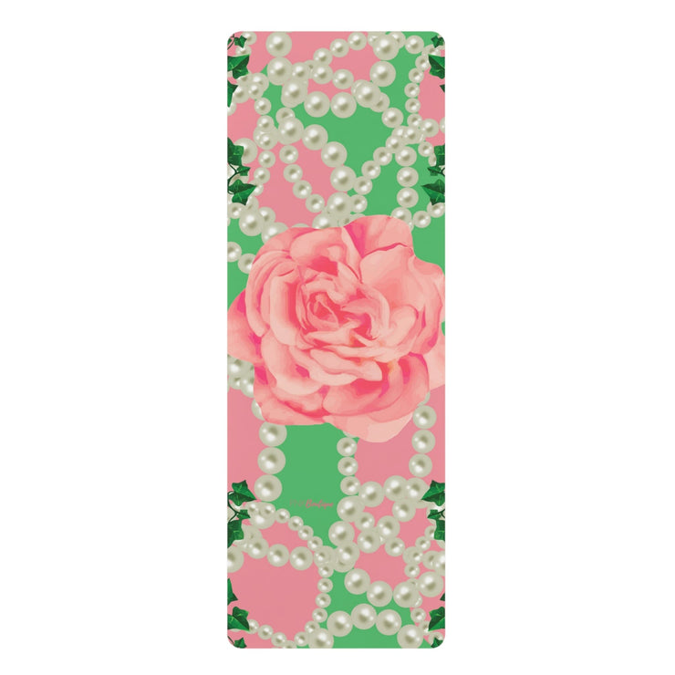 Signature 2 Pink & Green Personalized Rubber Yoga Mat