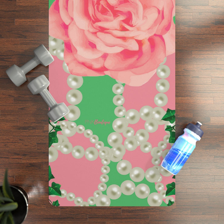Signature 2 Pink & Green Personalized Rubber Yoga Mat