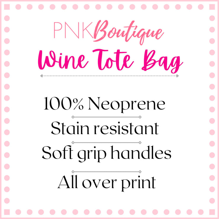 Signature 2 Pink & Green Personalized Wine Tote Bag