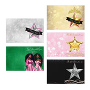 Silver and Golden Soror Multi-Design Greeting Cards (5-Pack)