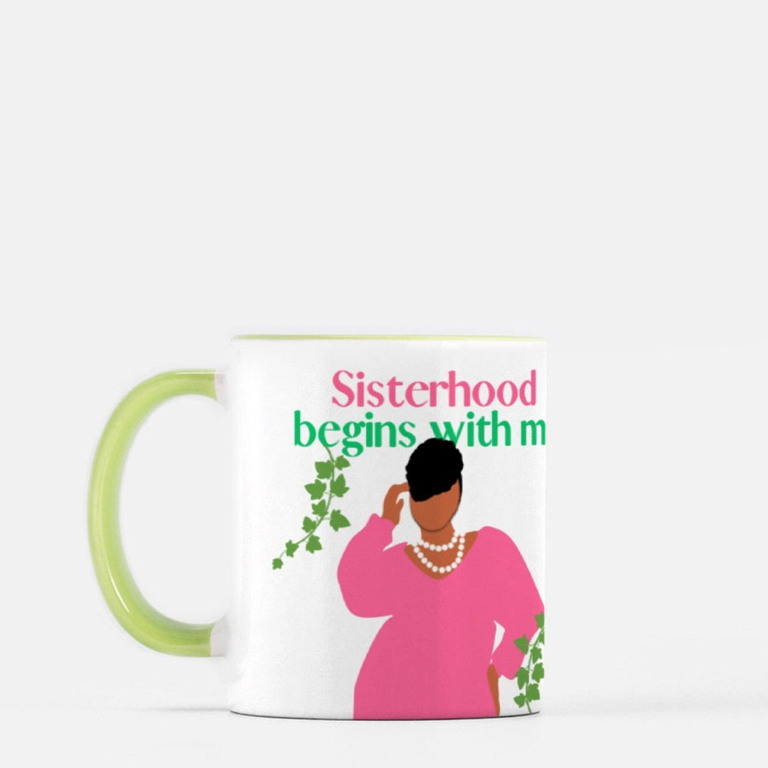 Sisterhood Pink and Green Coffee Mug