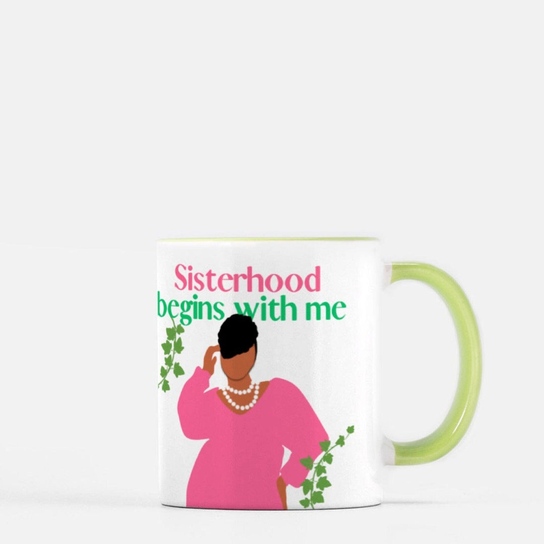 Sisterhood Pink and Green Coffee Mug