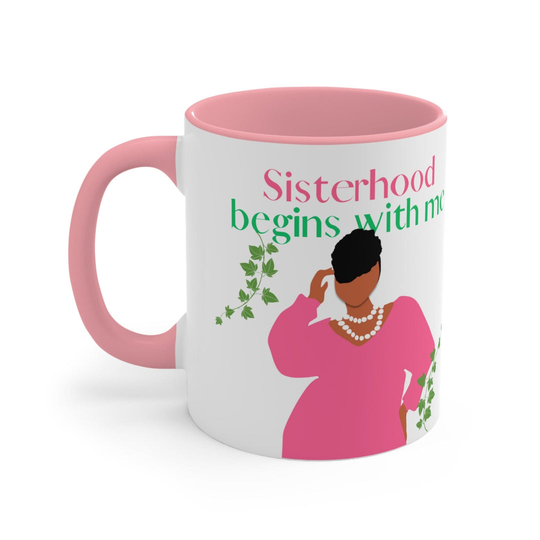 Sisterhood Pink and Green Coffee Mug