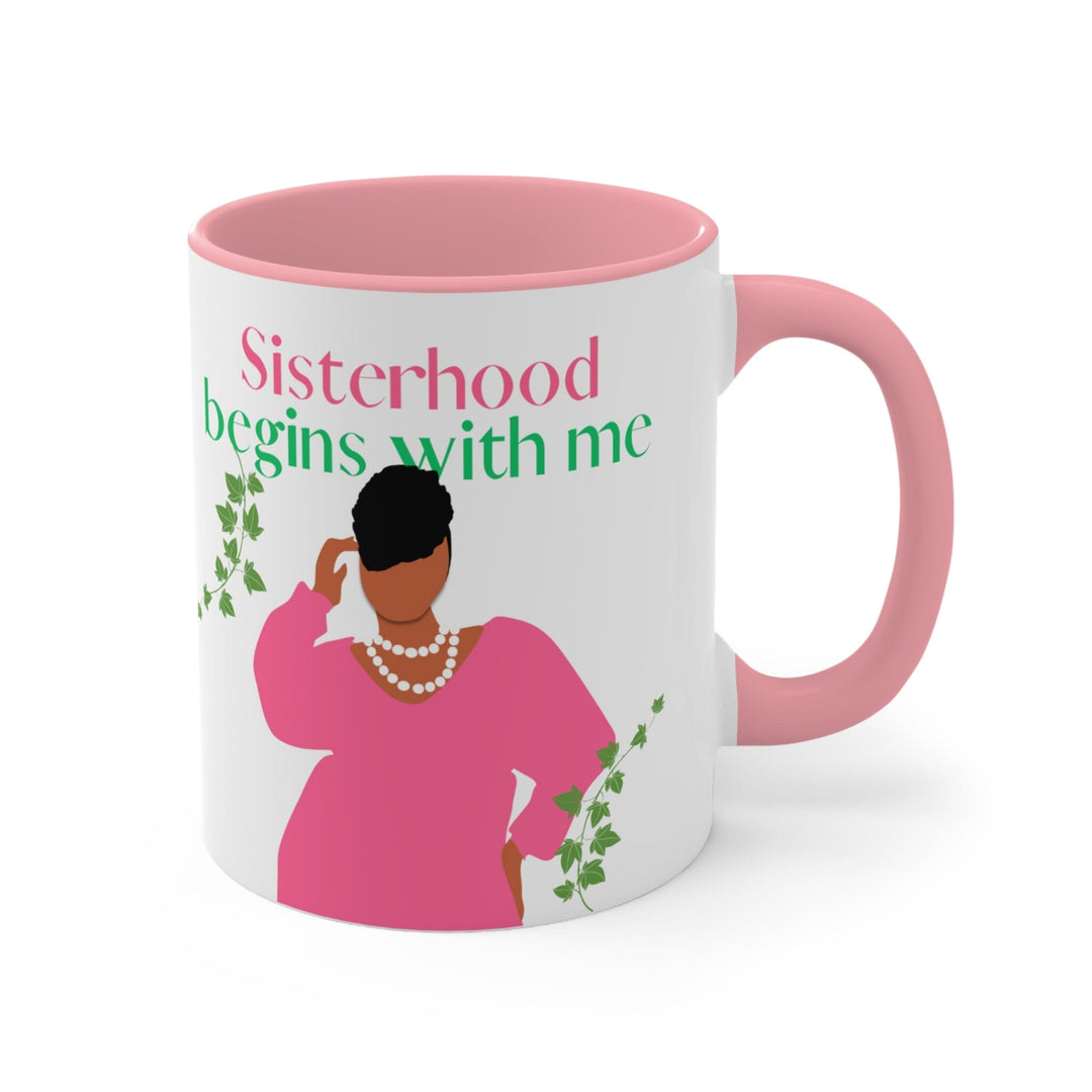 Sisterhood Pink and Green Coffee Mug