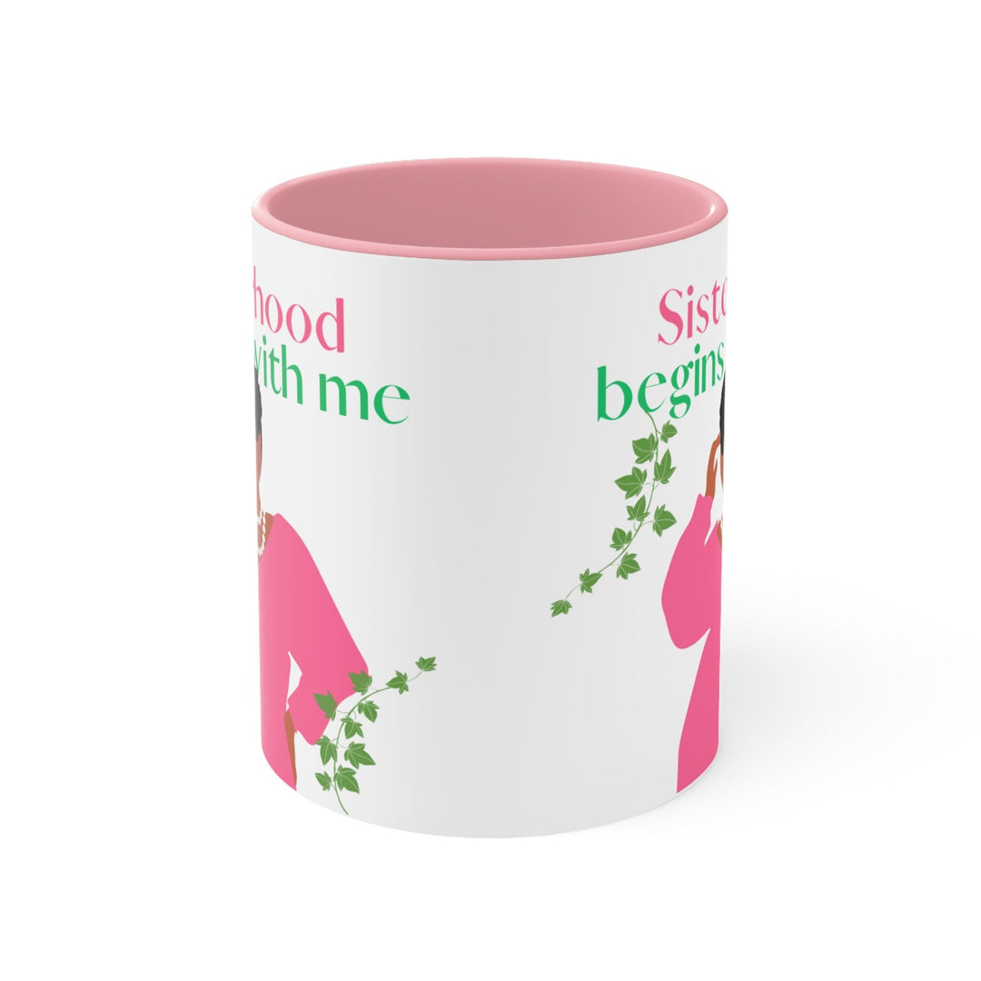 Sisterhood Pink and Green Coffee Mug