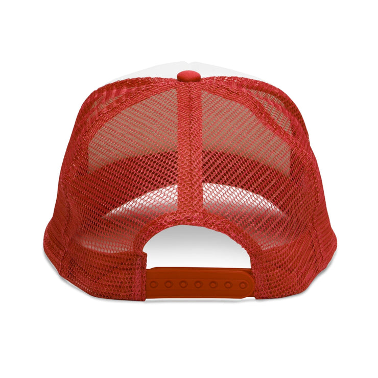 Soror Red and White Trucker Snap Back Cap