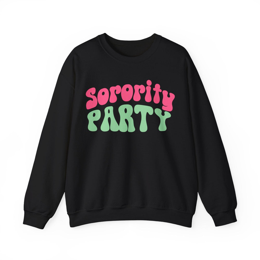 Sorority Party Pink and Green Crewneck Sweatshirt