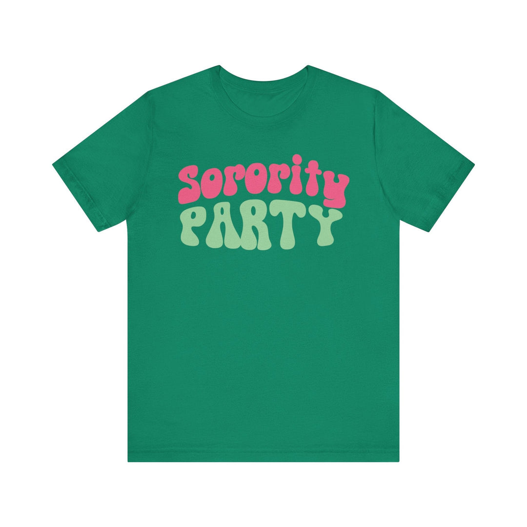 Sorority Party Pink and Green T-shirt