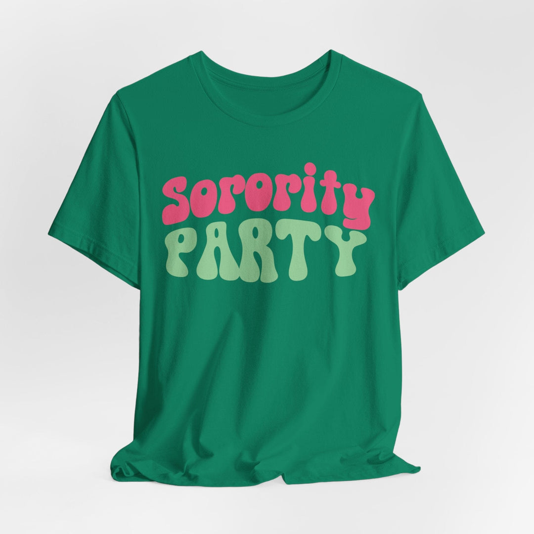 Sorority Party Pink and Green T-shirt