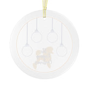 The Legacy Personalized Blue & Gold Glass Ornament
