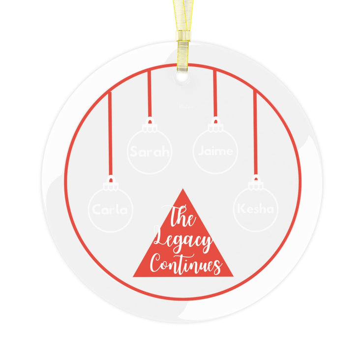 The Legacy Personalized Red & White Ornament