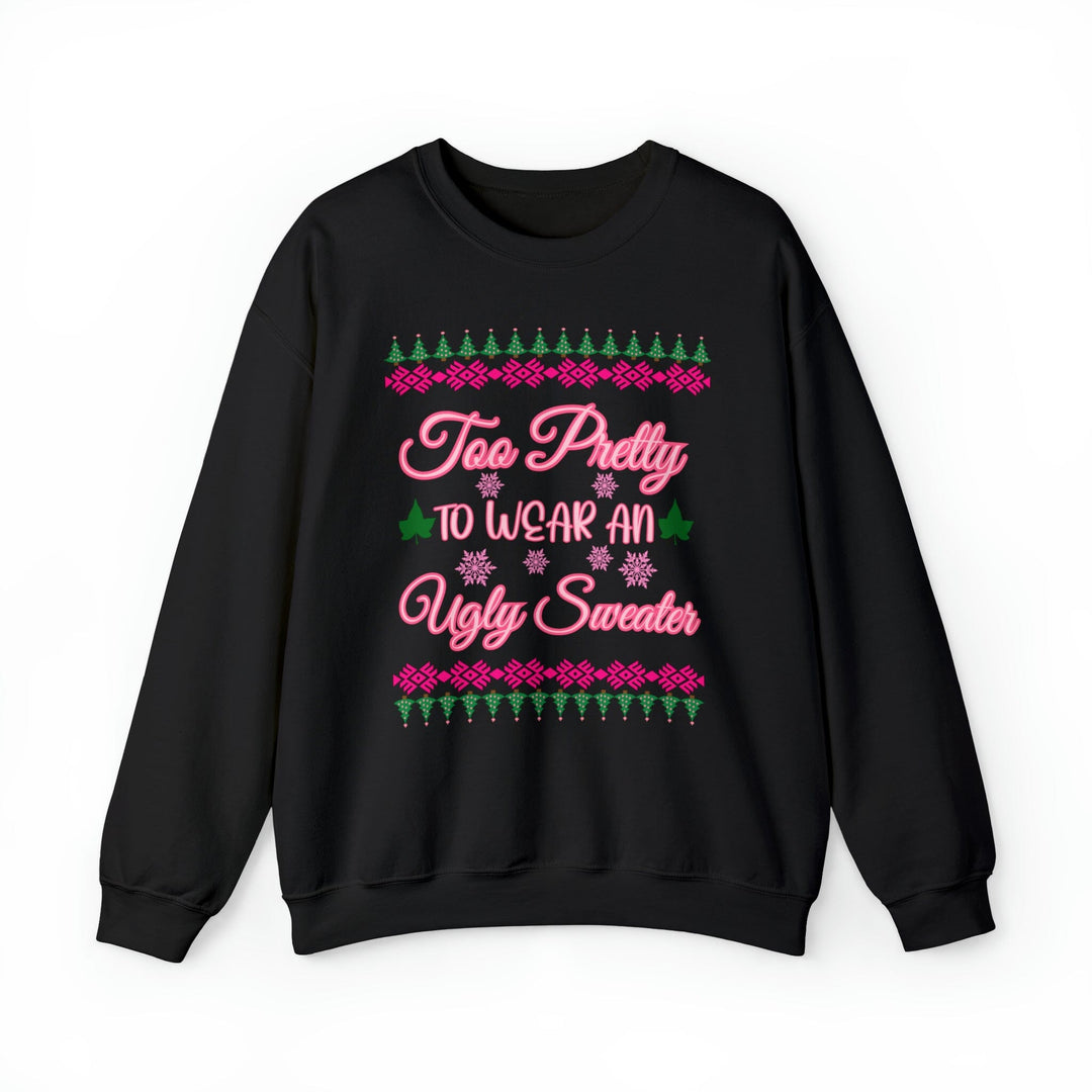 Too Pretty  Pink and Green Sweatshirt