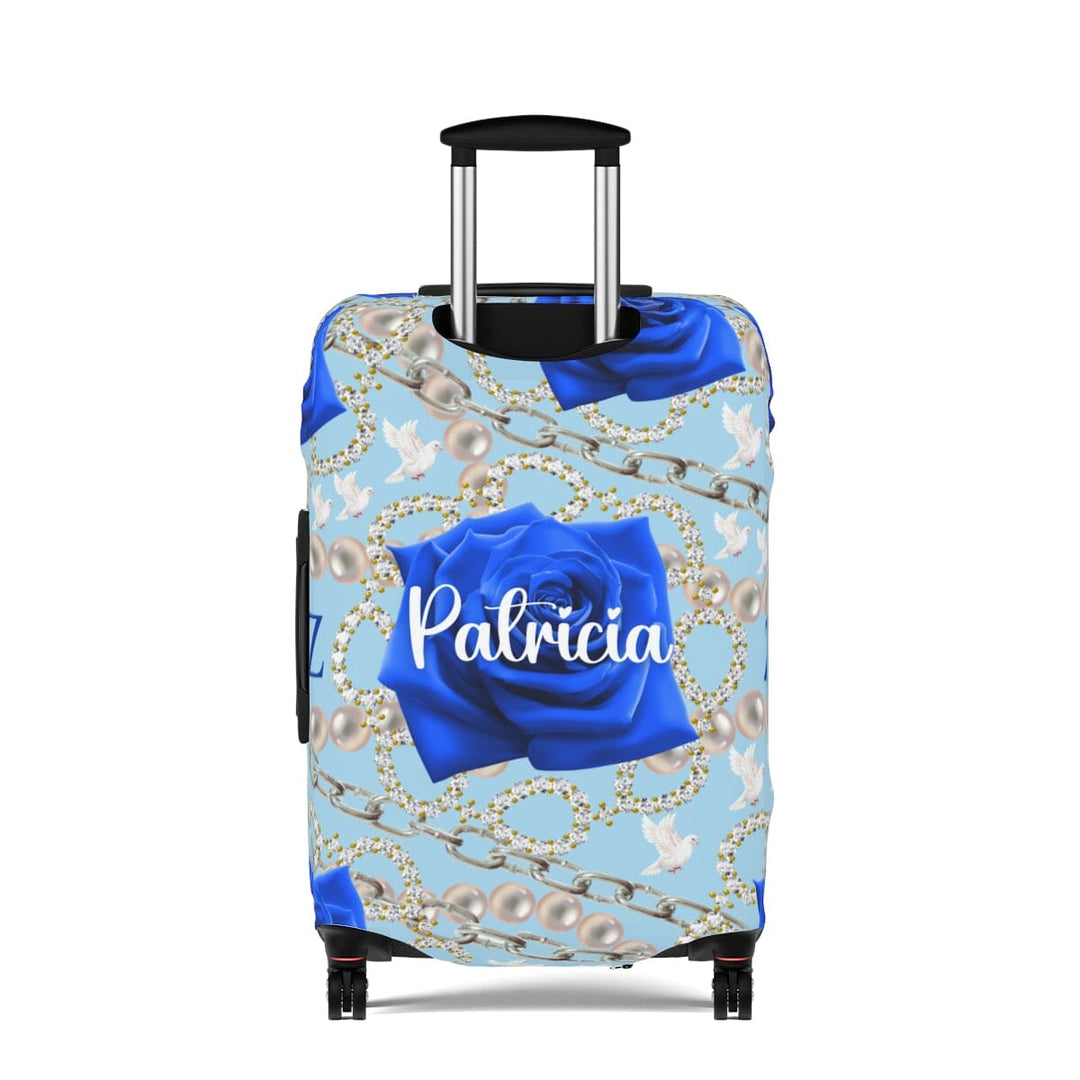 Zeta Blue and White Luggage Cover