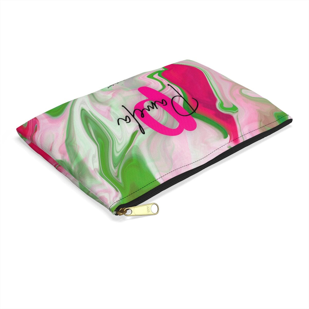 PNK Watercolor Pink & Green Accessory Pouch