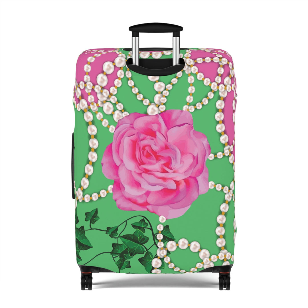 PNK Signature Pink & Green Personalized Luggage Cover