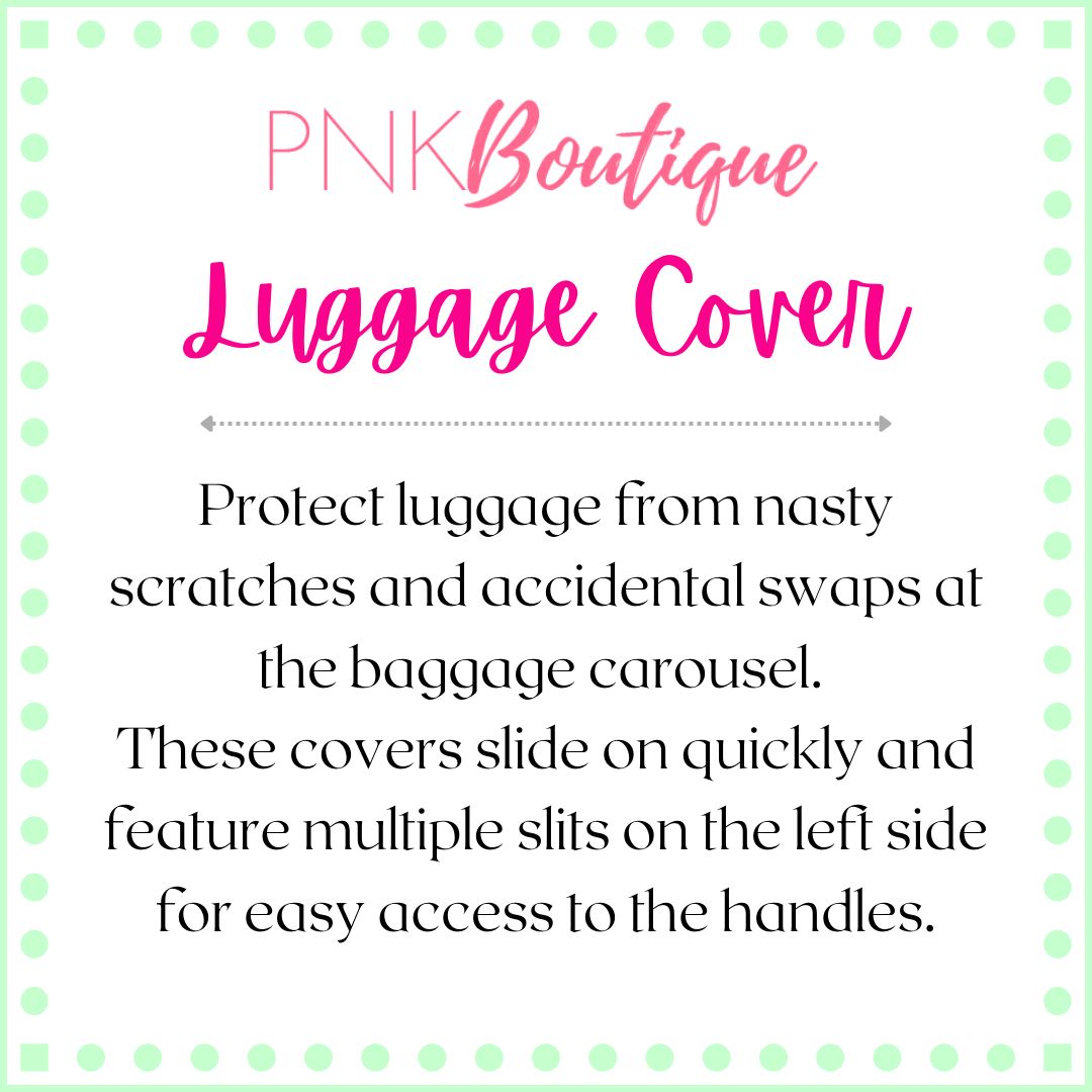 PNK Signature Pink & Green Personalized Luggage Cover