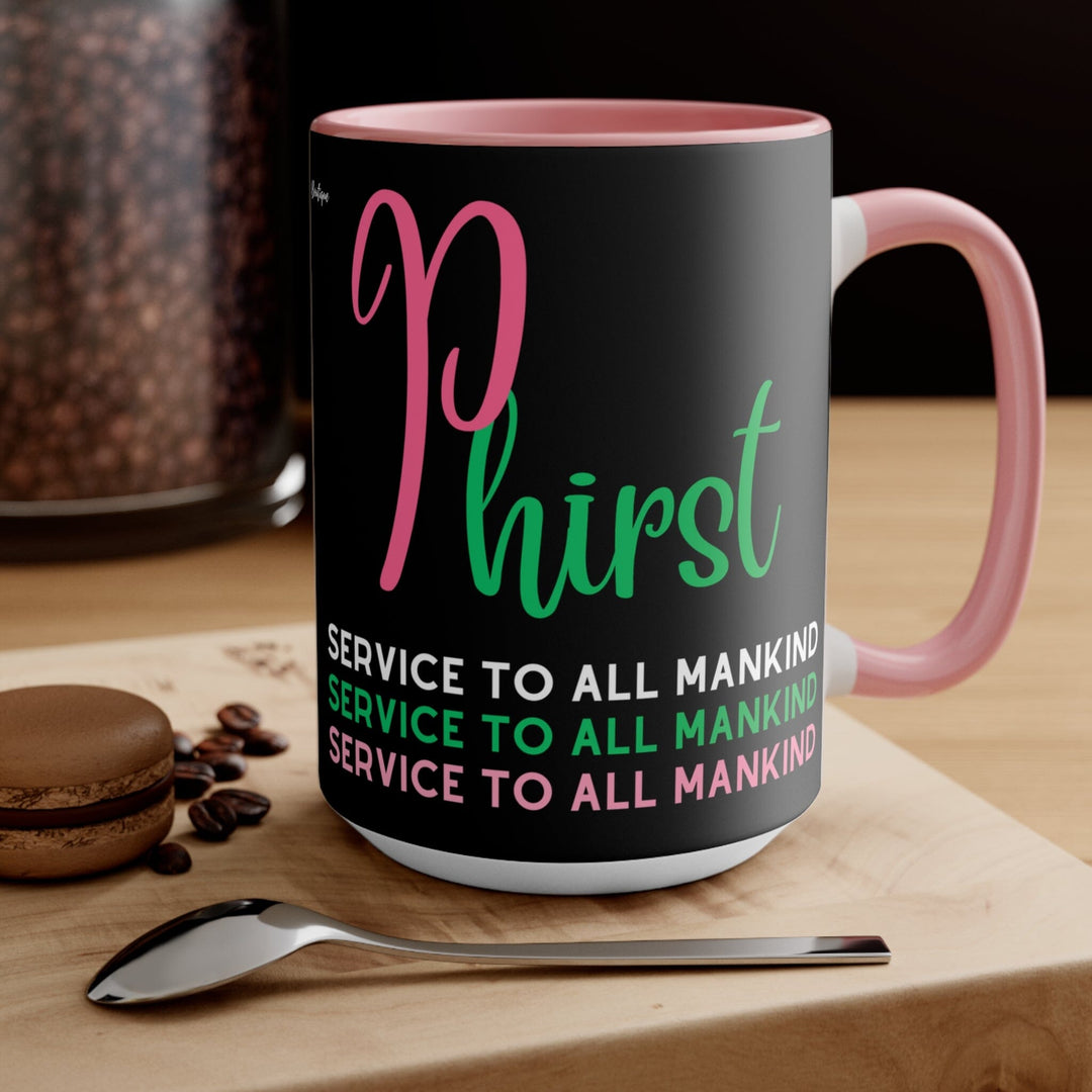 Phirst Pink and Green  Coffee Mug