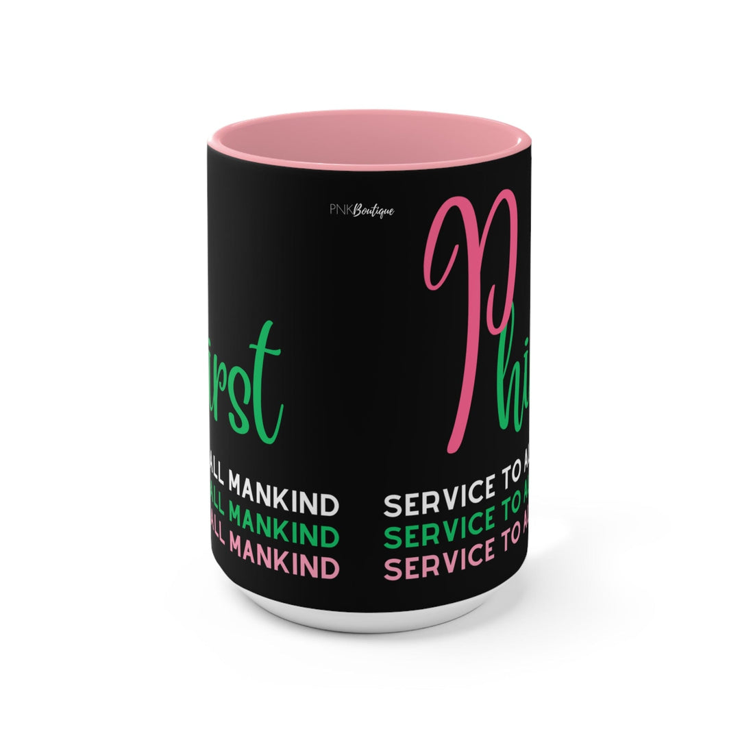 Phirst Pink and Green  Coffee Mug