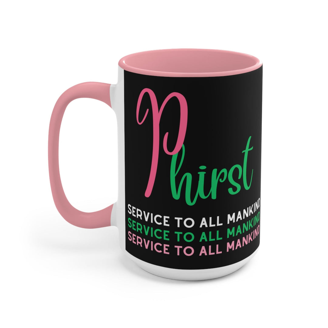 Phirst Pink and Green  Coffee Mug