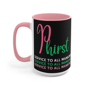 Phirst Pink and Green  Coffee Mug