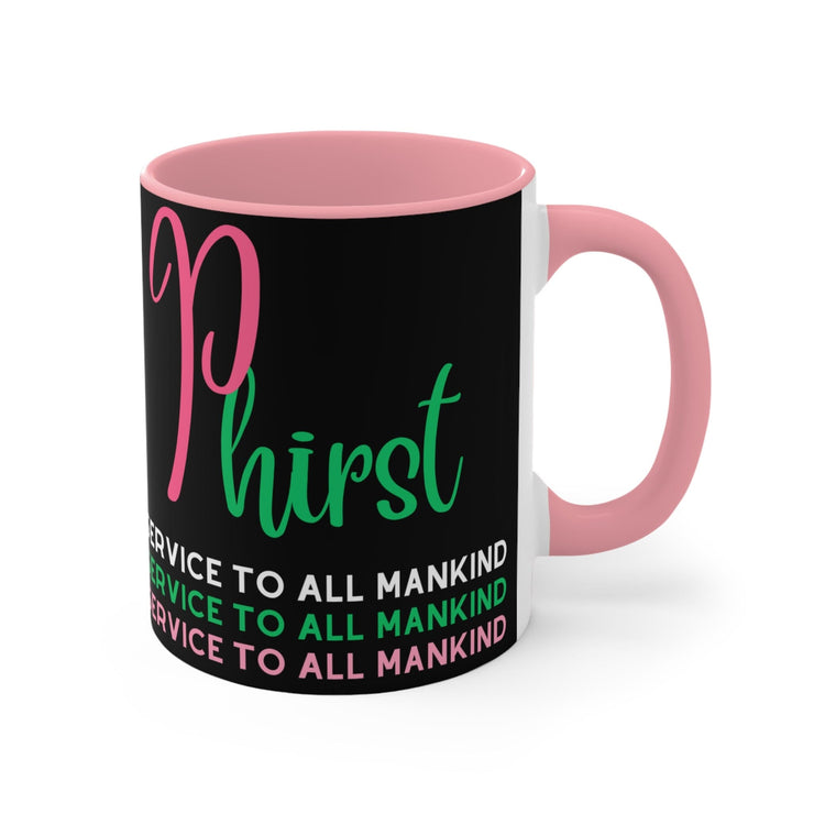 Phirst Pink and Green  Coffee Mug