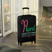 Phirst Pink and Green Luggage Cover