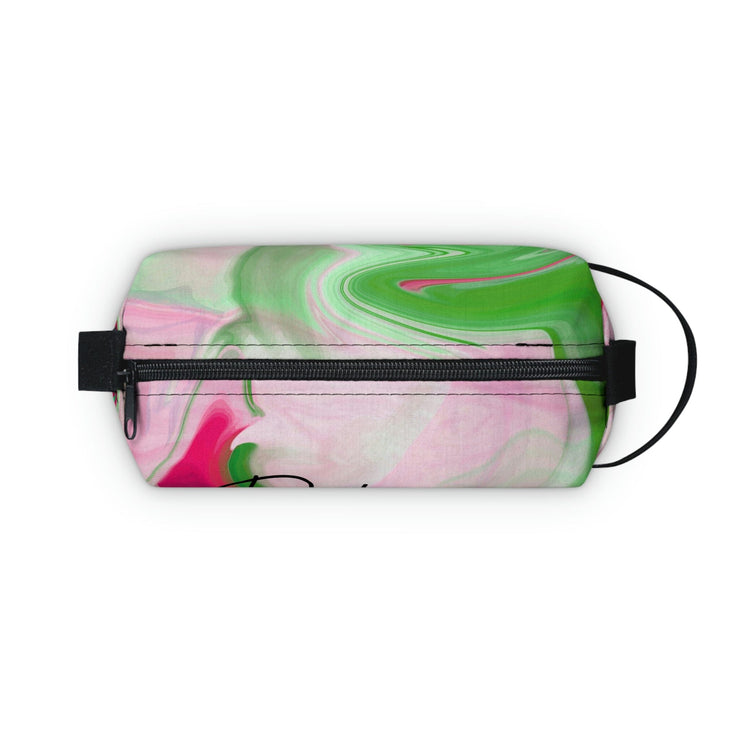 PNK Watercolor Pink & Green Personalized Toiletry Bag
