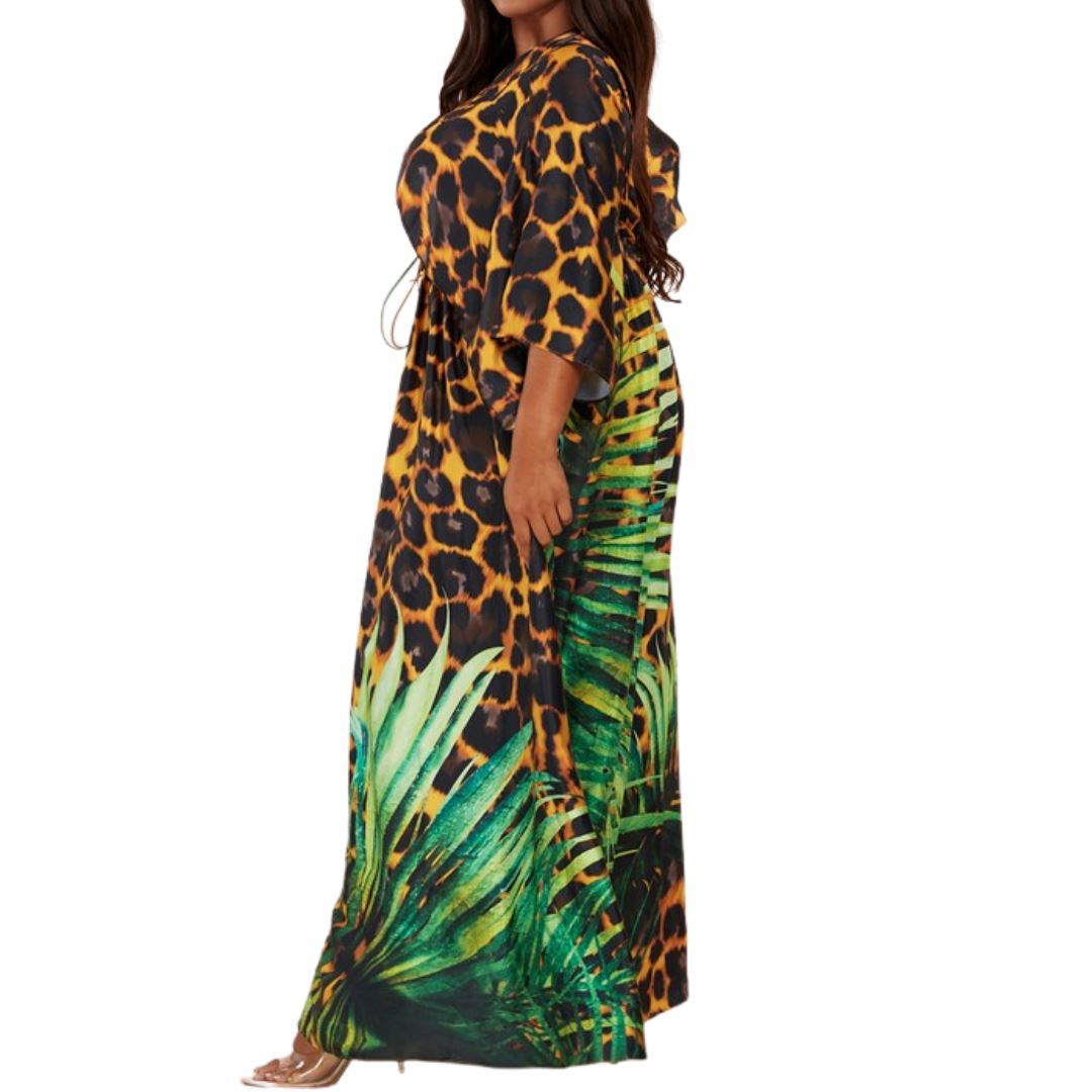 Animal Print Beach Cover Up (CURVE)