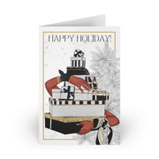 Black & White Glamorous Holiday Greeting Cards (10-pcs)