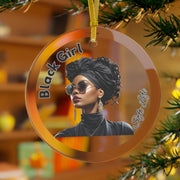Black Girl Soft Life Glass Ornament