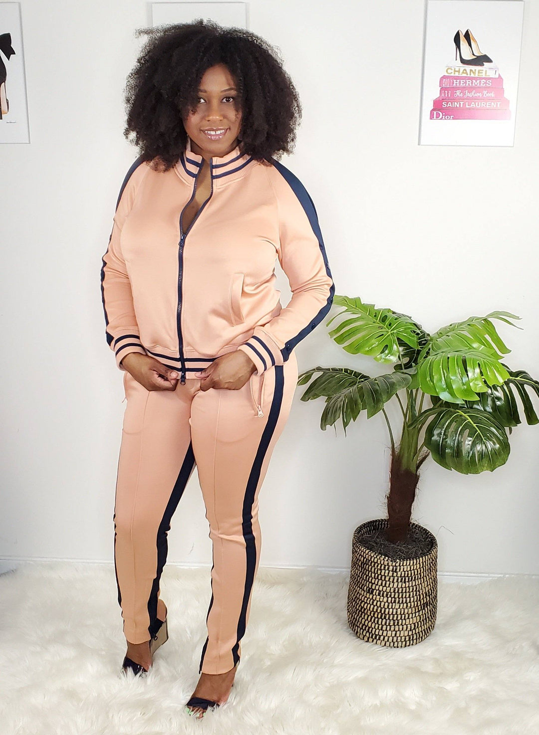 Rose Gold women's Tracksuit - PNK Boutique