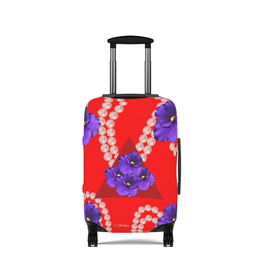 Delta Red and White Personalized Luggage Cover