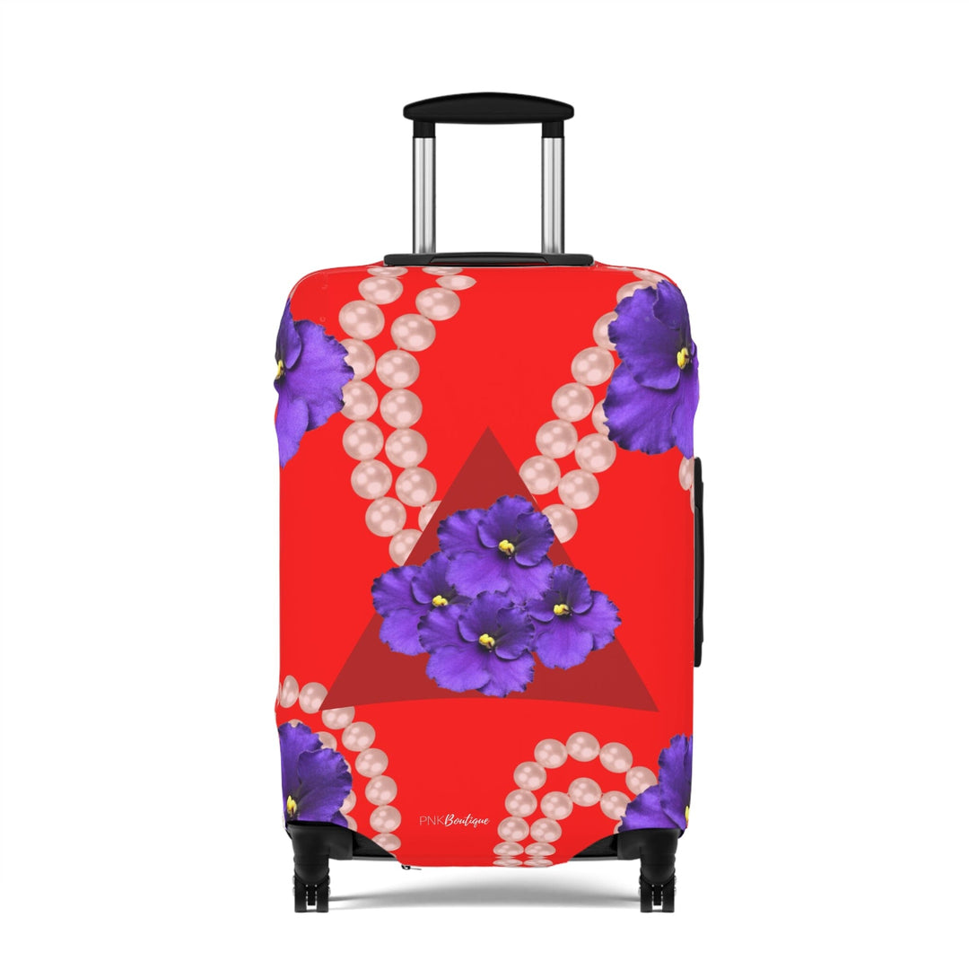 Delta Red and White Personalized Luggage Cover