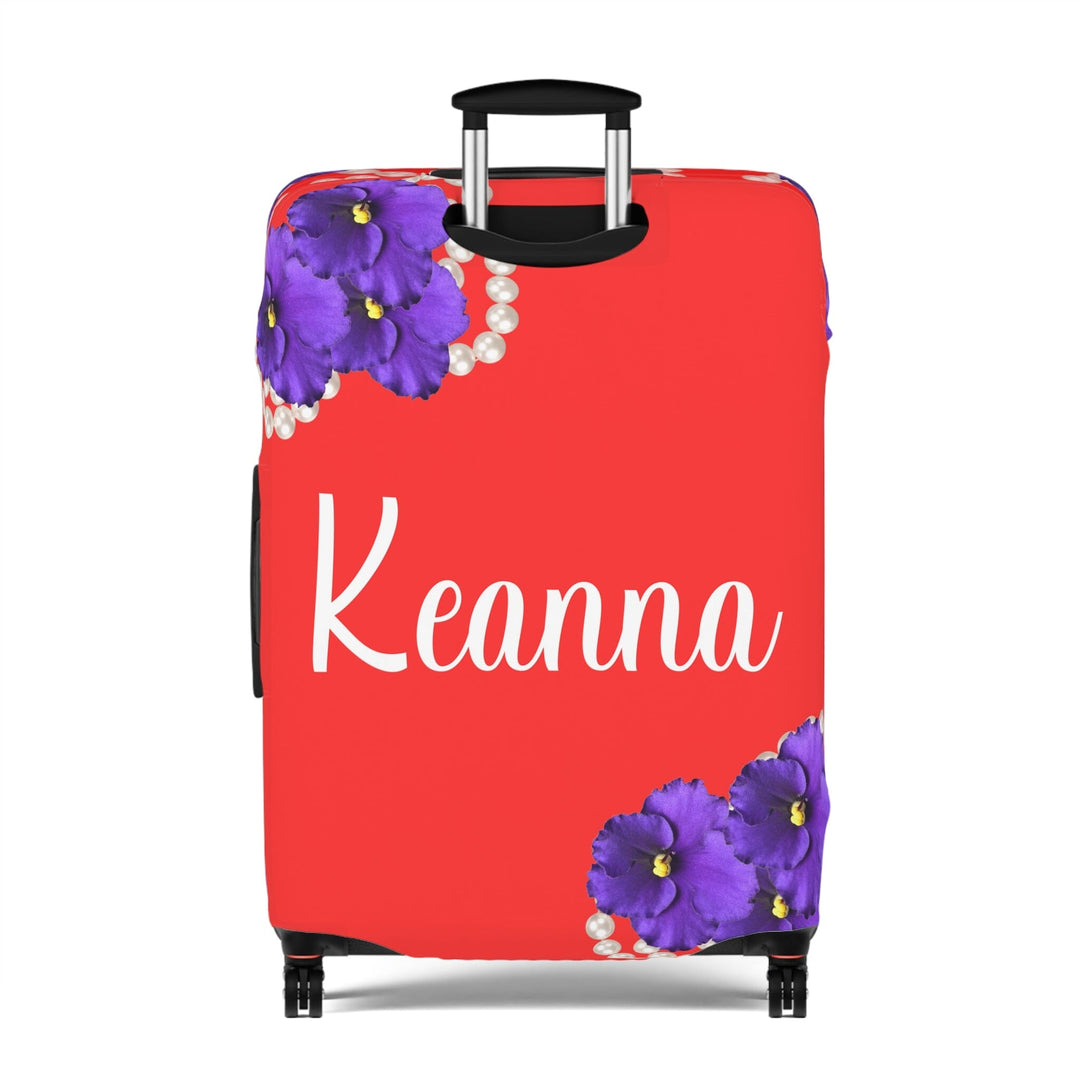 Delta Red and White Personalized Luggage Cover