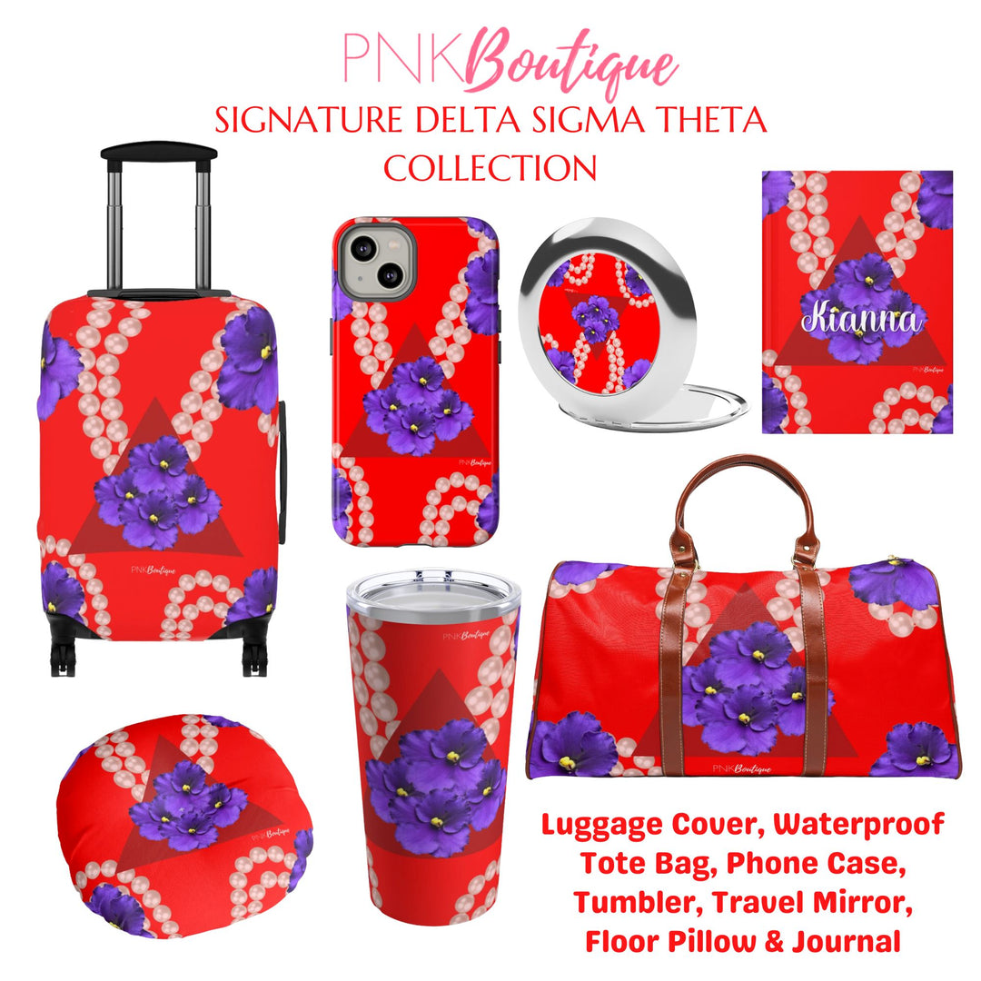 Delta Red and White Personalized Luggage Cover