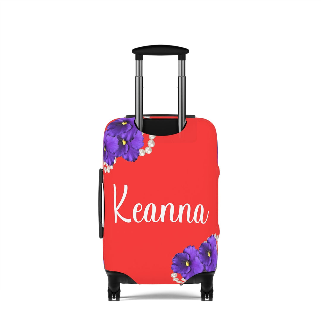 Delta Red and White Personalized Luggage Cover