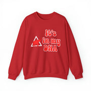 It's In My DNA Red and White Crewneck Sweatshirt