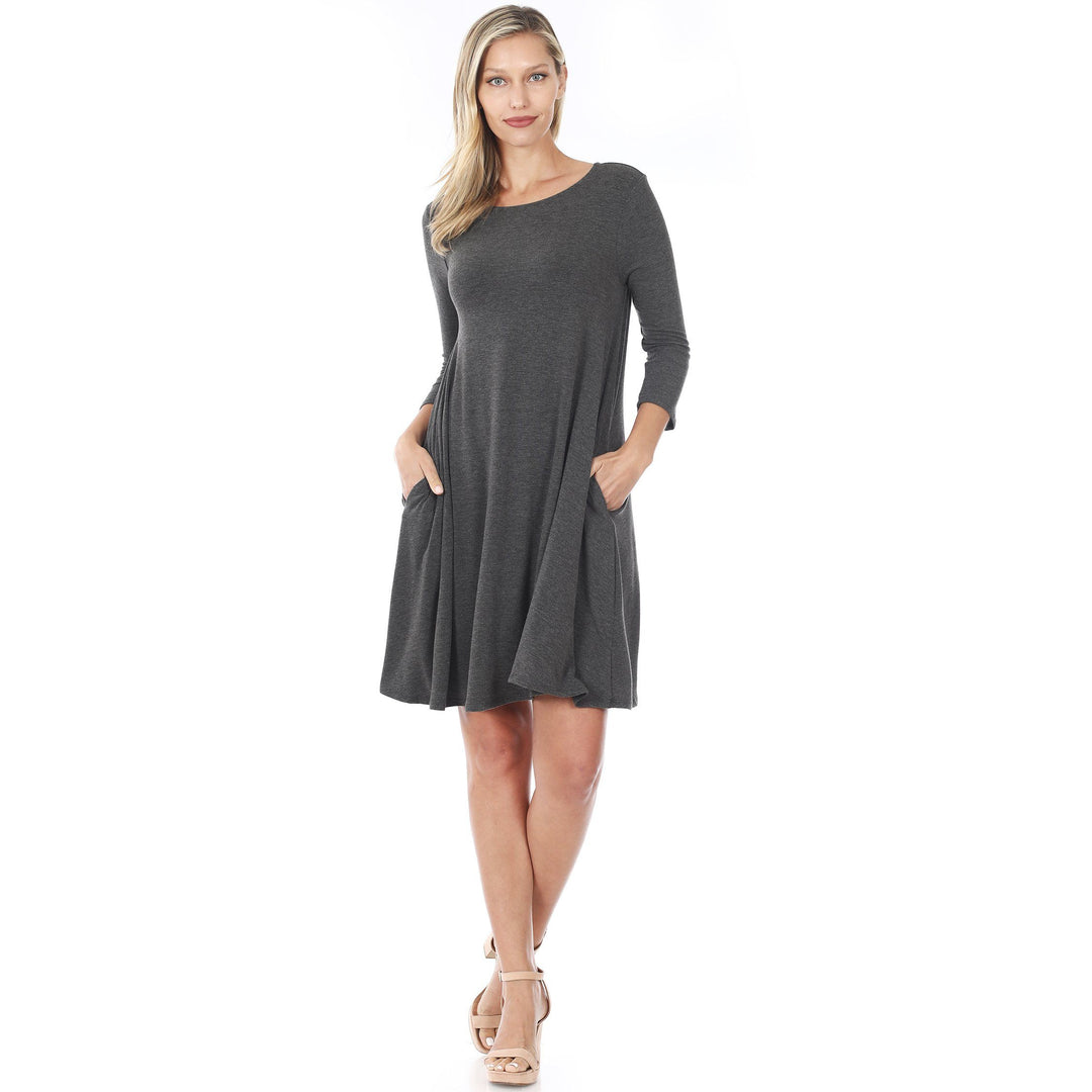 Fall Swing Dress M (8/10) / Charcoal Fall Swing Dress M (8/10) / Charcoal