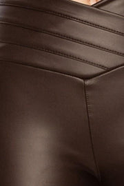 High Waist Faux Leather Leggings - PNK Boutique