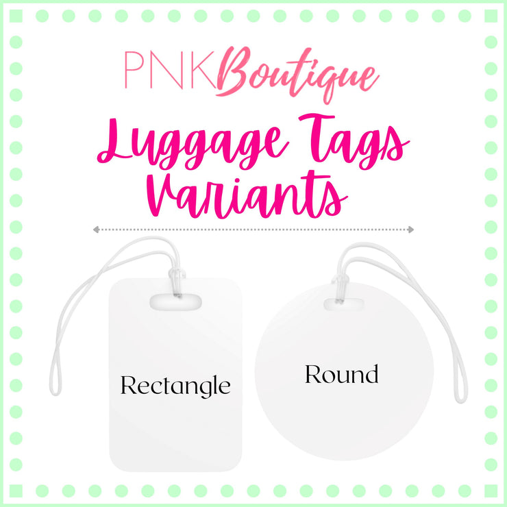 Ivy and Pearls Pink and Green Luggage Tag